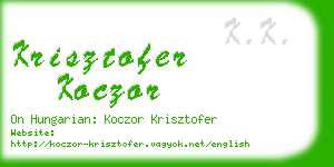 krisztofer koczor business card